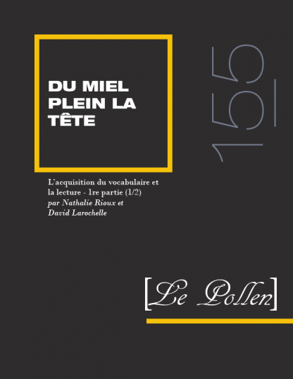 155 - L’acquisition du vocabulaire et la lecture - 1re partie