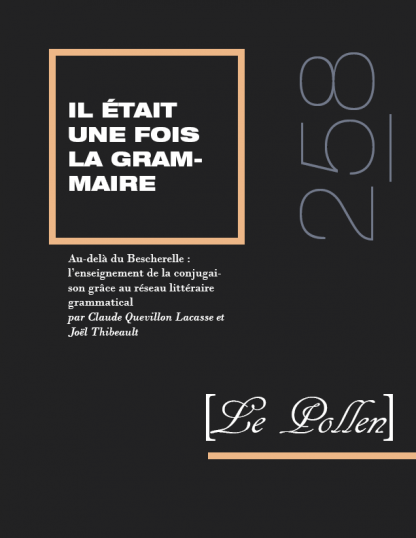 258 - Au-delà du Bescherelle : l’enseignement de la conjugaison grâce au réseau littéraire grammatical