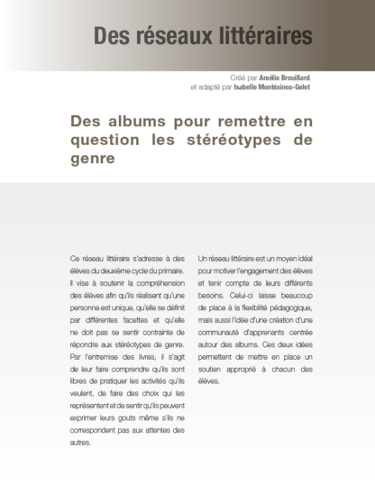 516 - Des albums pour remettre en question les stéréotypes de genre