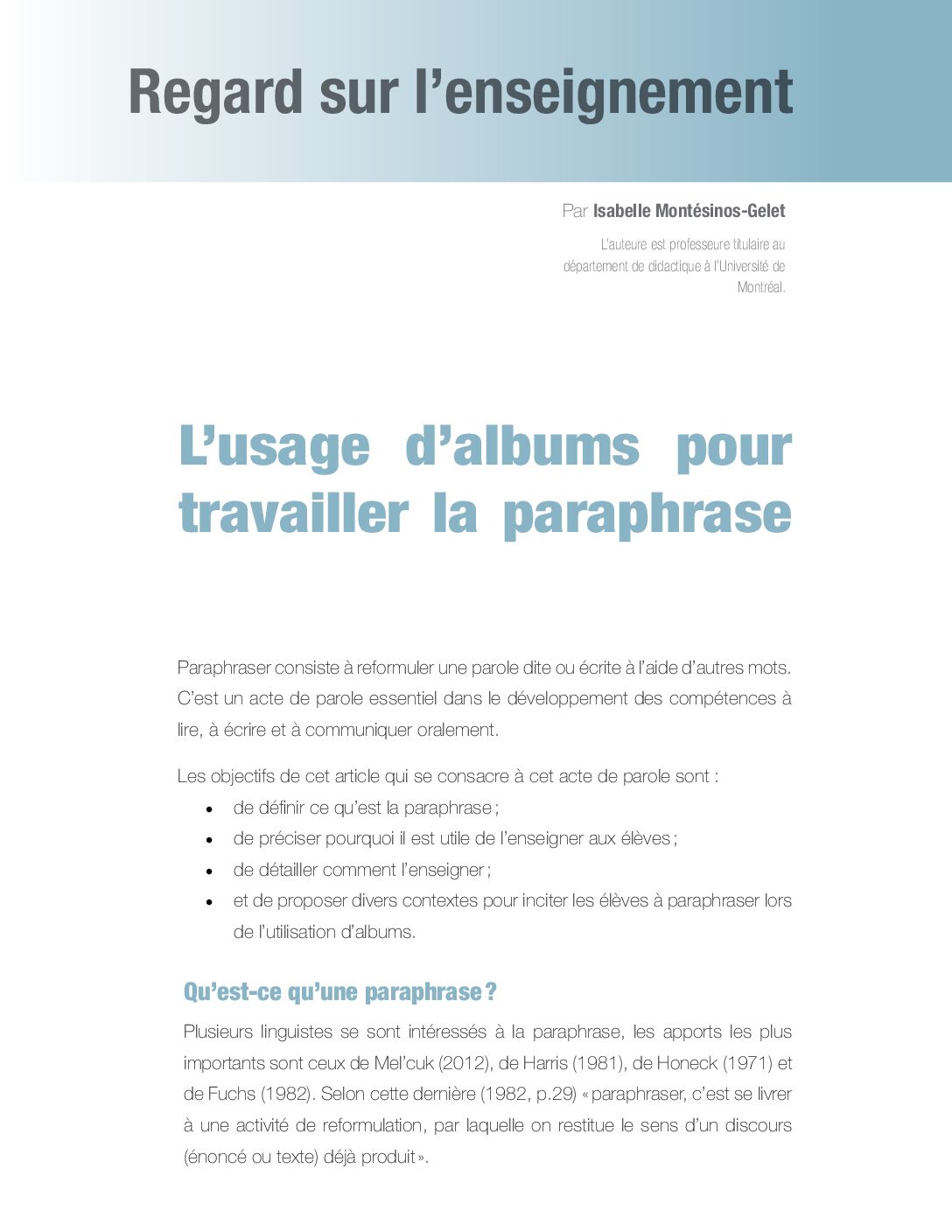 665 - L’usage d’albums pour travailler la paraphrase