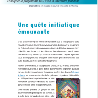 707 - Une quête initiatique émouvante