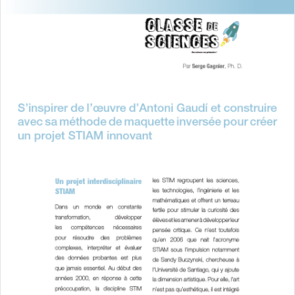 708 - S’inspirer de l’œuvre d’Antoni Gaudí et construire avec sa méthode de maquette inversée pour créer un projet STIAM innovant