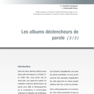 556 - Les albums déclencheurs de parole (3/3)